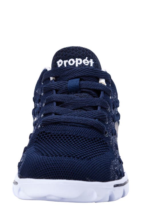 Propét Women's Travelactiv Axial Sneakers Women's Shoes In Navy/white Fabric