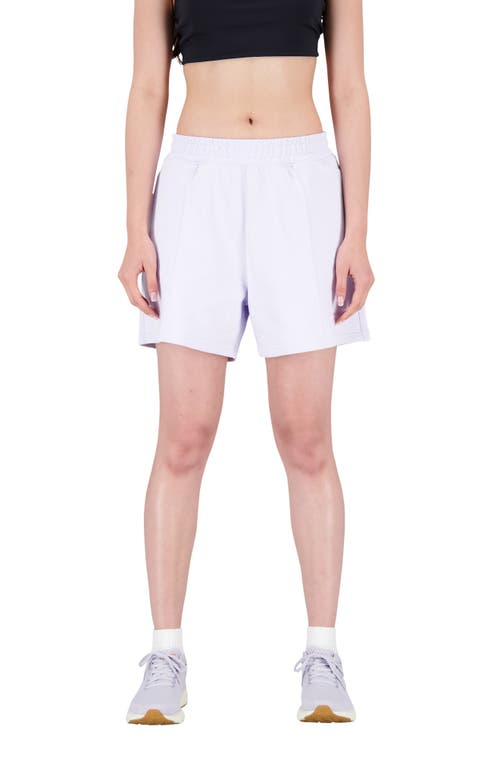 Nature State High Waist Cotton French Terry Shorts in Libra