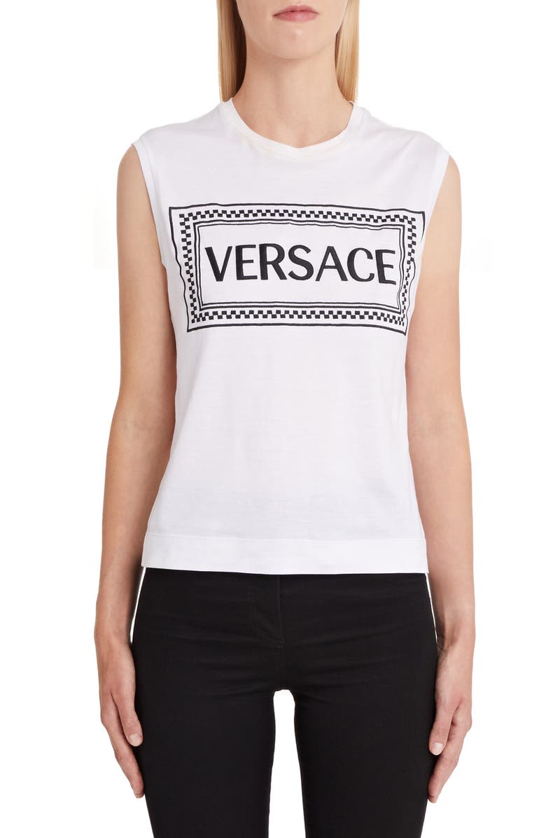 Versace Logo Tank, Main, color, 