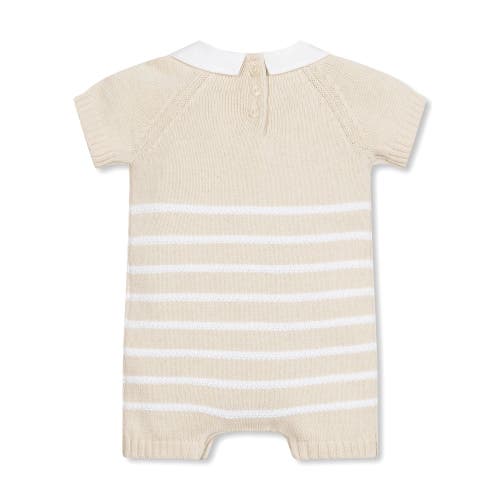 Shop Hope & Henry Baby Organic Shortie Sweater Romper, Infant In Natural And White