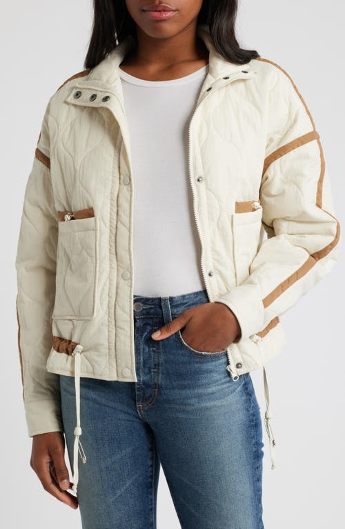 Shop Thread & Supply Onion Quilted Jacket In Taupe Camel Combo