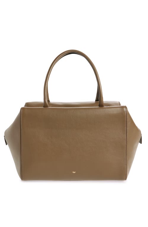 Shop Anya Hindmarch Large Seaton Leather Handbag In Pebble