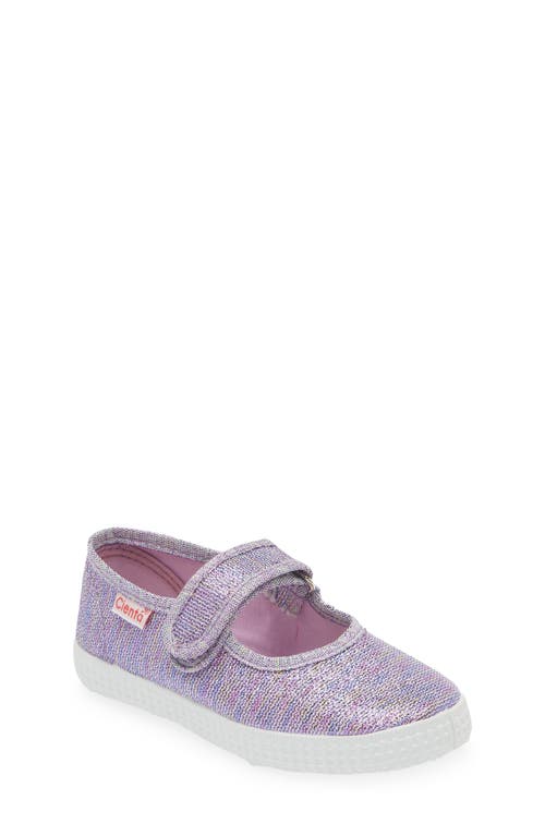 Cienta Mary Jane Sneaker In Purple Unicorn Sparkle