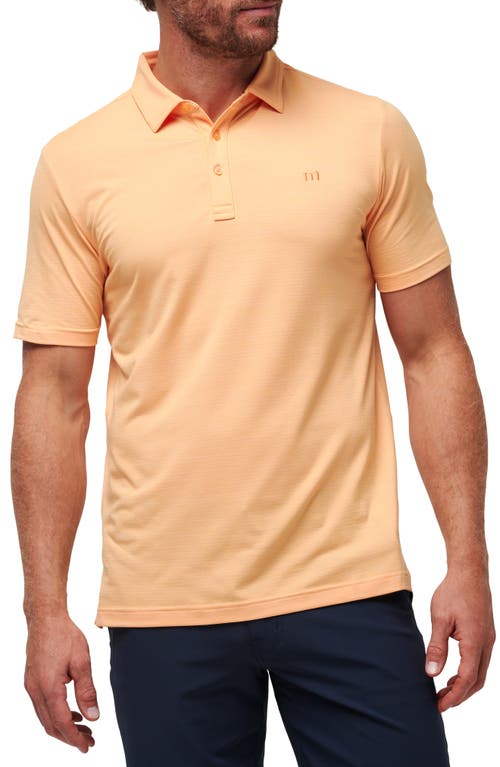 Travismathew The Heater Solid Short Sleeve Performance Polo In Orange