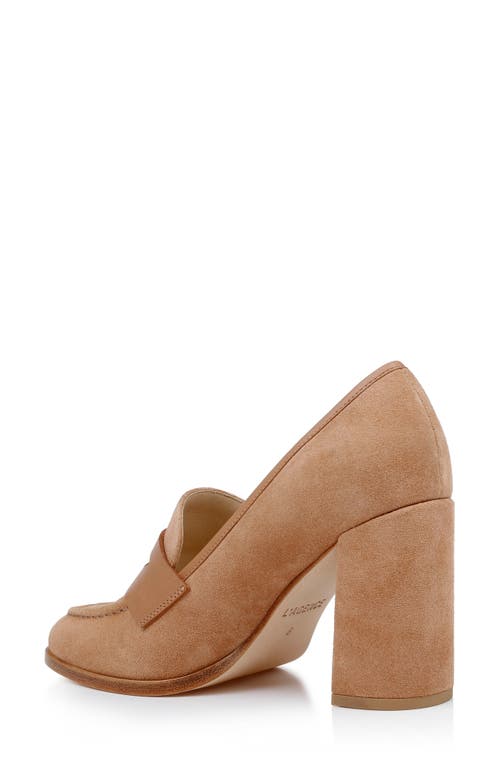 Shop L Agence L'agence Blanche Penny Loafer Pump In Sand Suede