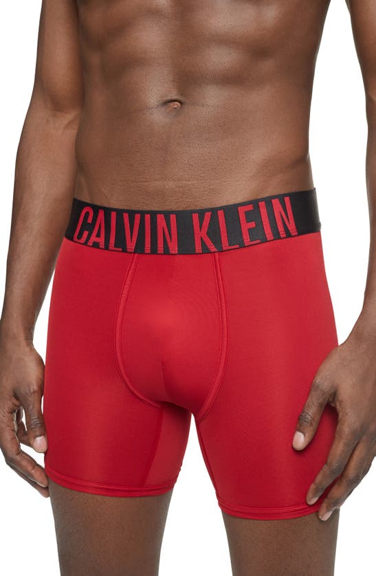 Calvin Klein 3-pack Boxer Briefs In Black/ Red Combo