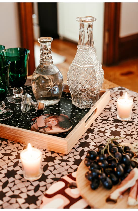 Deny Designs Nordic Wood Tray In Blue