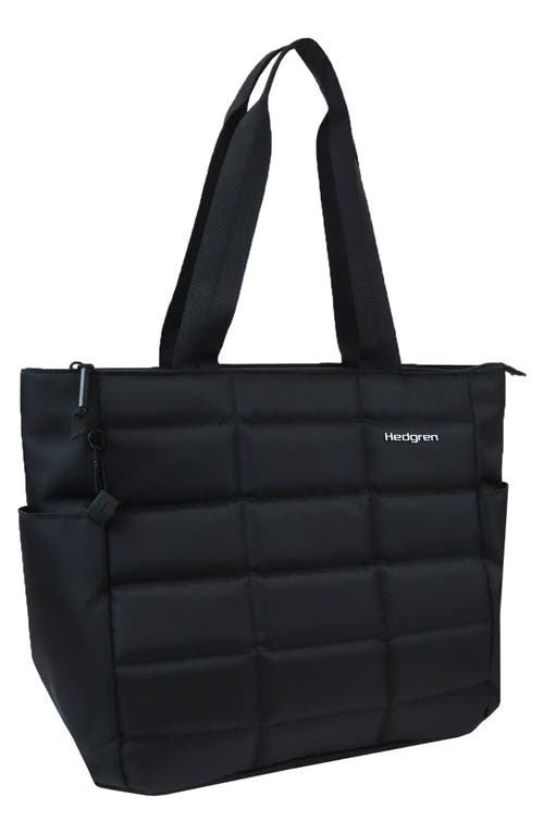 Shop Hedgren Camden Quilted Water Repellent Tote In Black