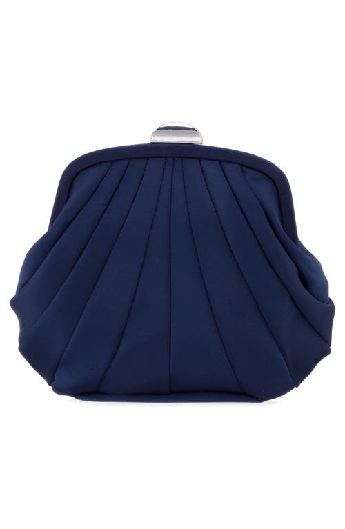 Nina Billow Art Deco Frame Clutch In New Navy