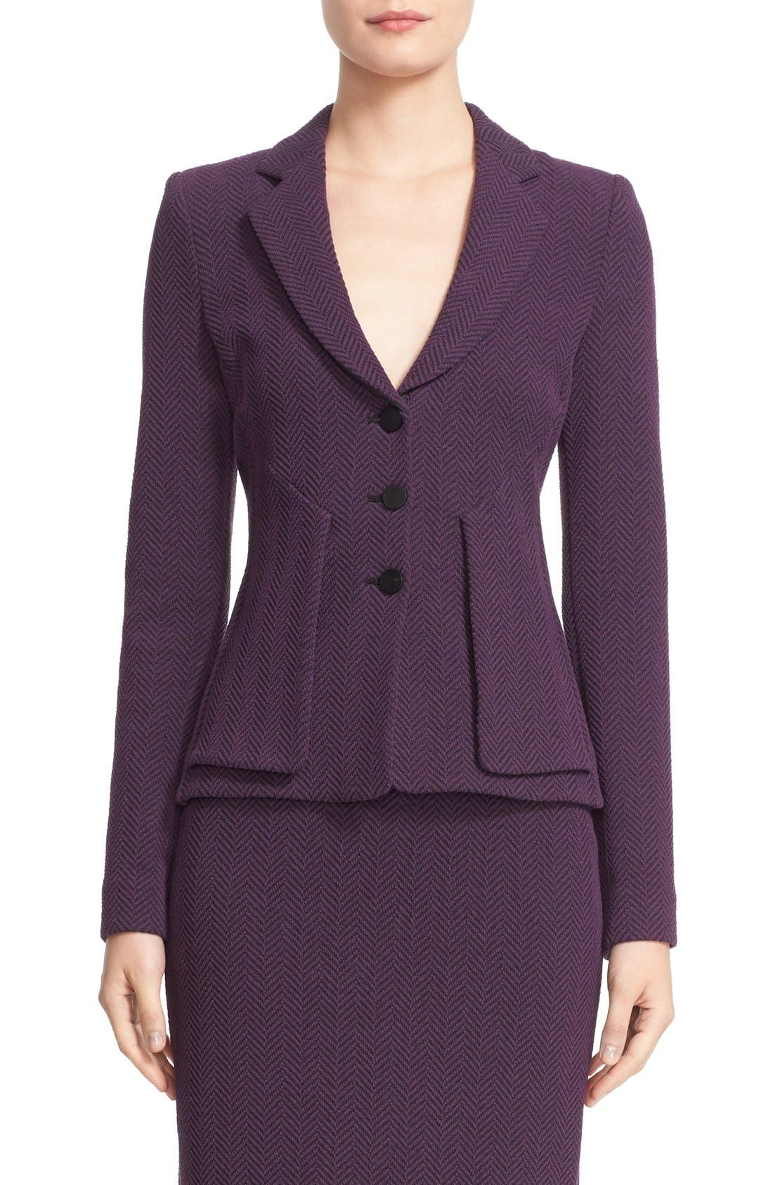 Armani Collezioni Chevron Jersey Blazer Nordstrom