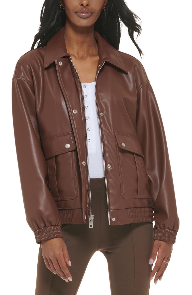 Levi's® Faux Leather Dad Bomber Jacket | Nordstrom