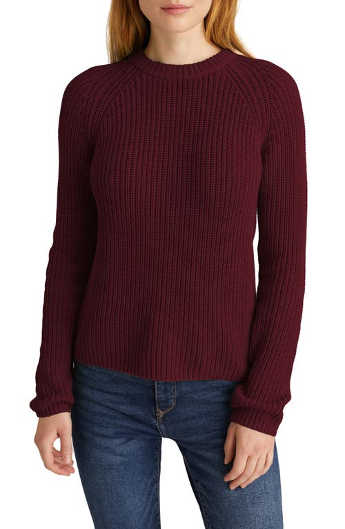 525 Jane Cotton Sweater In Oxblood