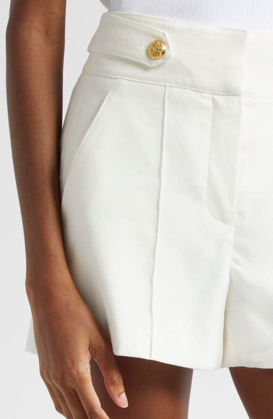 Veronica Beard Jazmin Shorts Aus Baumwoll-tweed In White