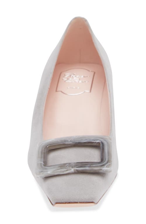 Shop Roger Vivier Belle Vivier Pump In Grigio Chiaro