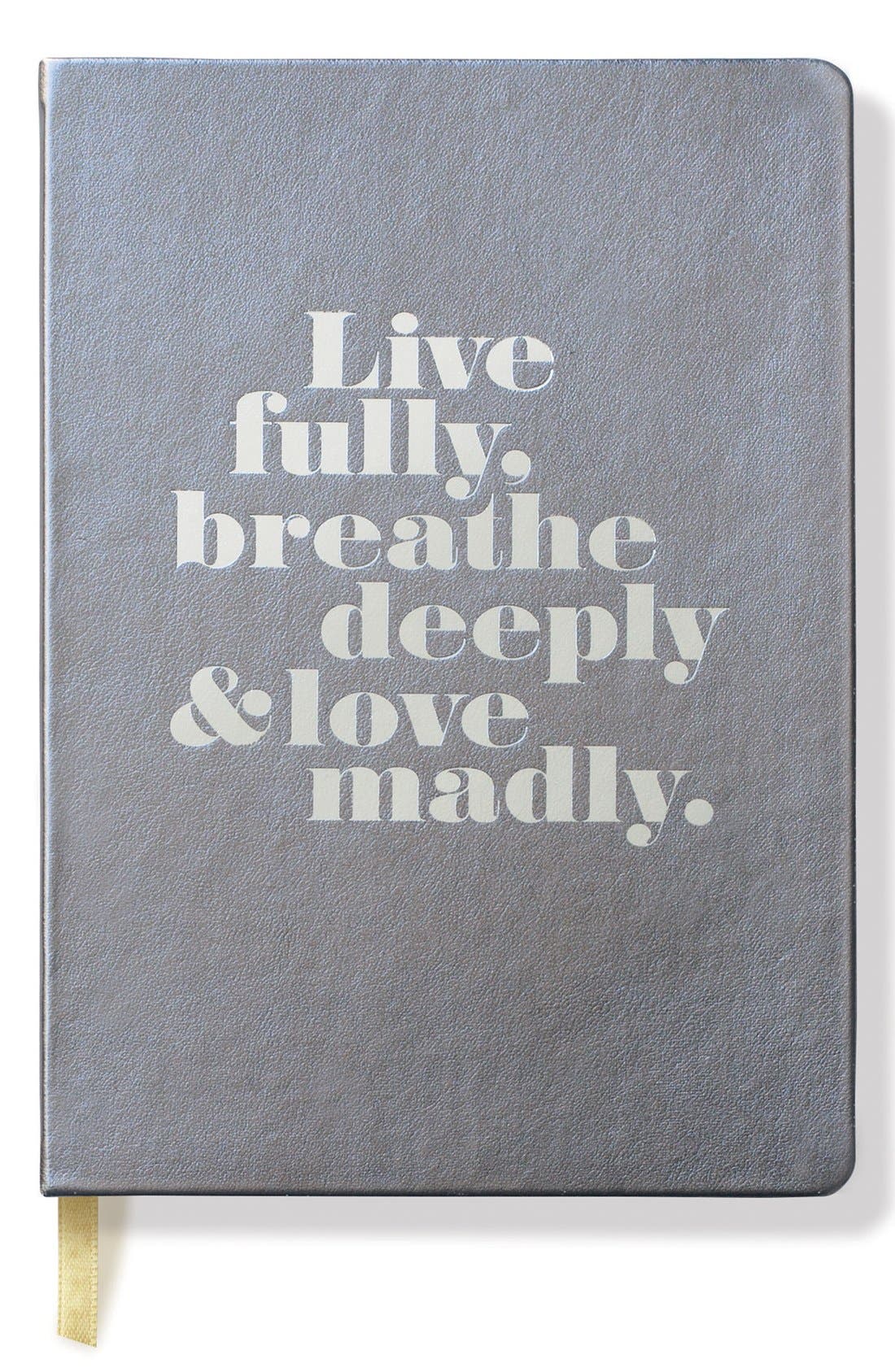 Fringe Studio 'Live Fully' Metallic Journal Nordstrom