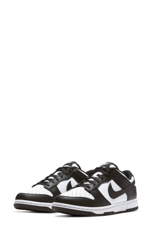 Nike Dunk Low Basketball Sneaker In White/black/white
