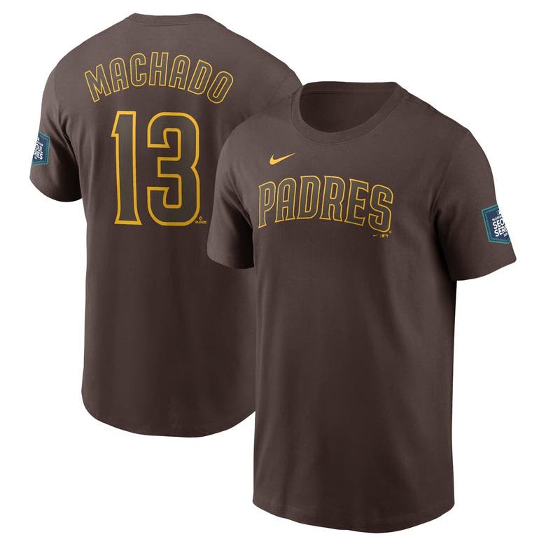 Shop Nike Manny Machado Brown San Diego Padres 2024 Mlb World Tour Seoul Series Name & Number T-shirt