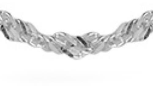 Glaze Jewelry Sterling Silver Singapore Necklace In Silver