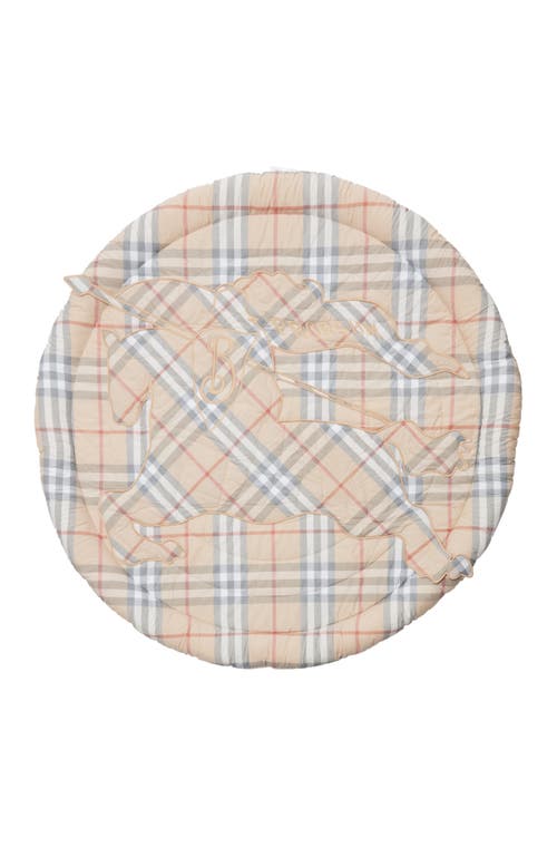Burberry Ekd Check Cotton Playmat In Pale Stone