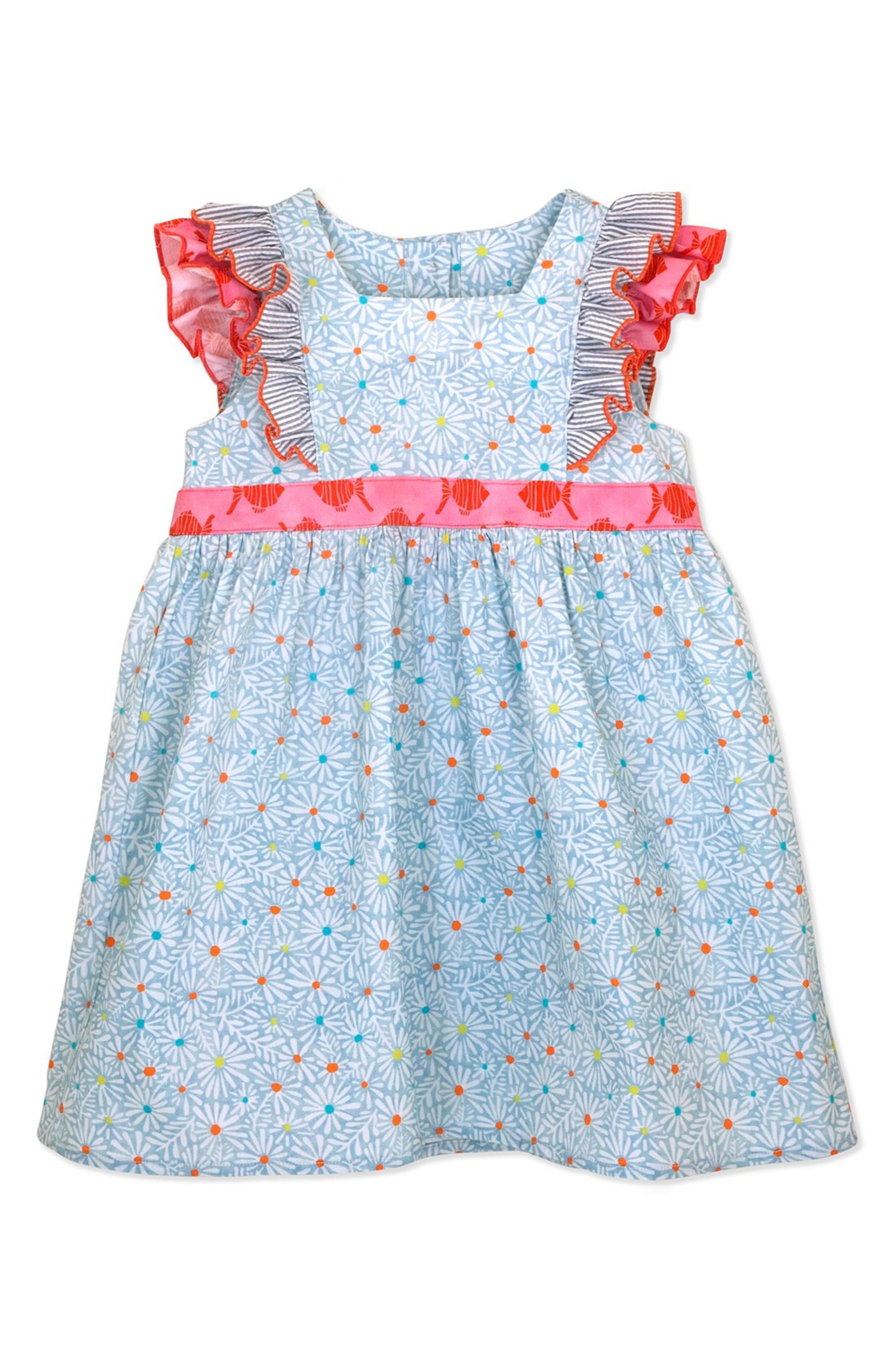 Margherita Print Cotton Pinafore Dress (Toddler Girls, Little Girls ...