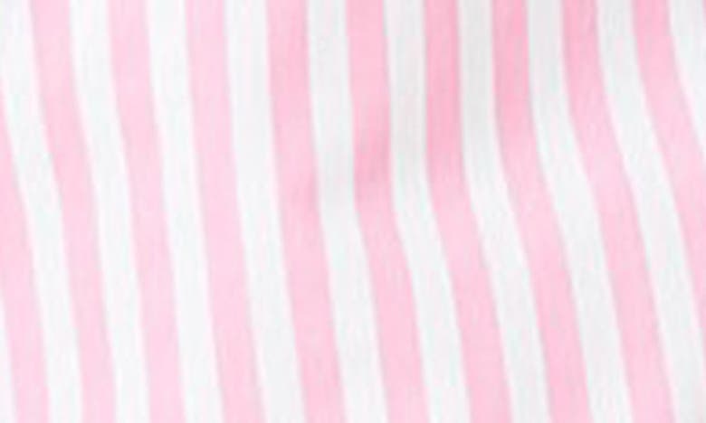 Shop French Connection Stripe Shirting Shorts In Aurora Pink-linen Wh