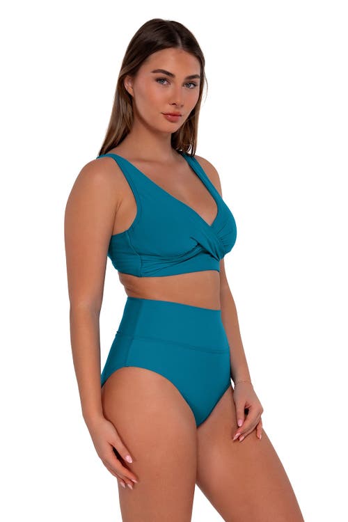 Shop Sunsets Hannah High Waist In Avalon Teal