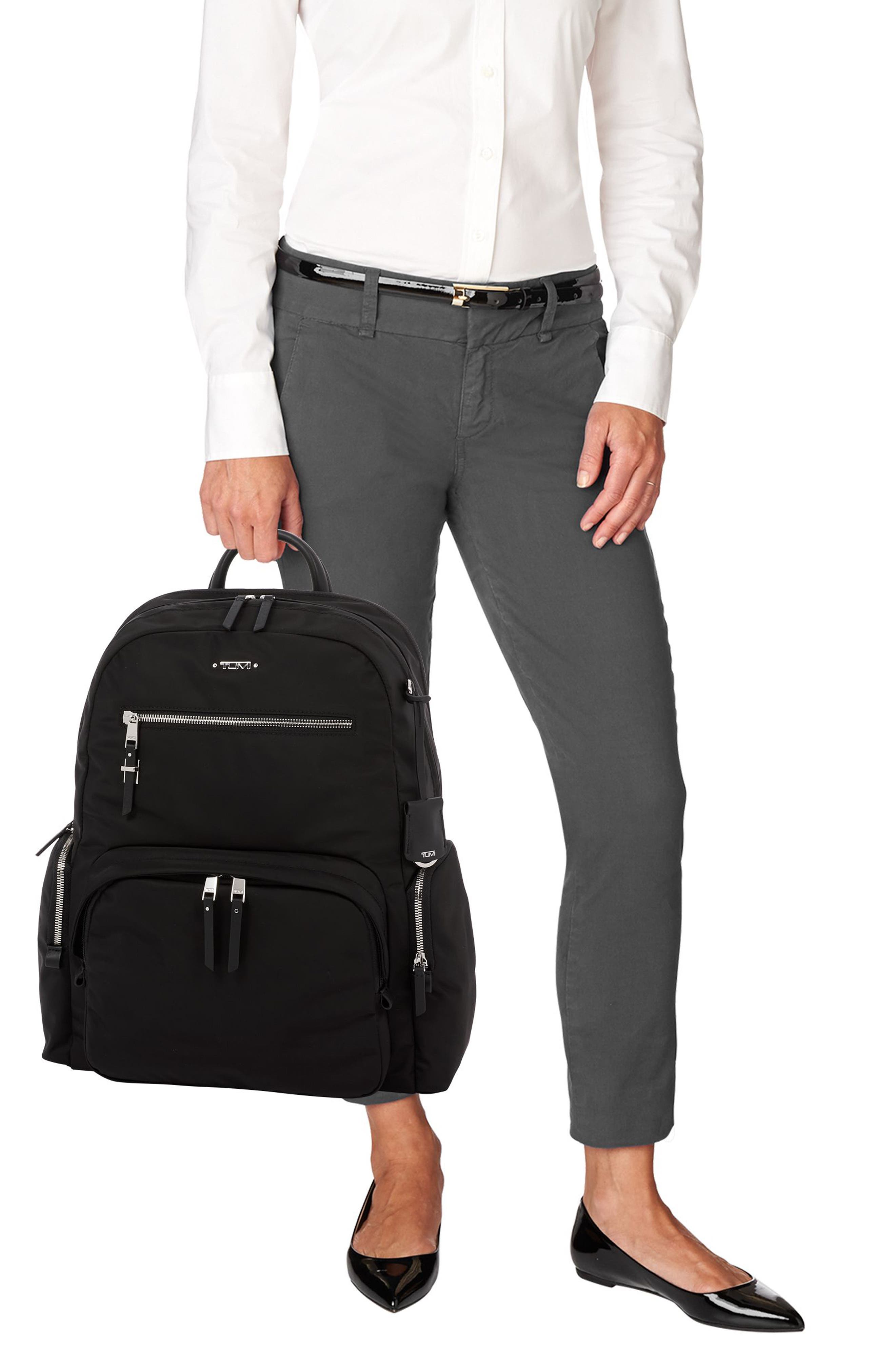 tumi silver backpack