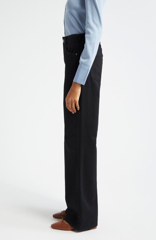 Shop Veronica Beard Taylor High Waist Wide Leg Jeans In Onyx