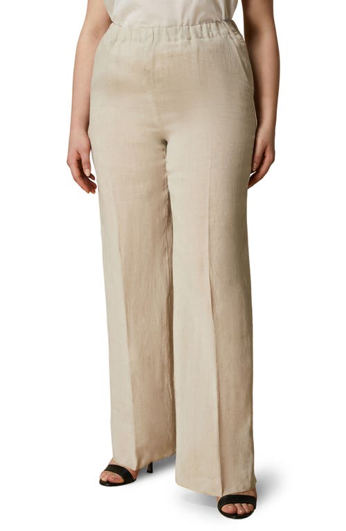 Rocco Linen Pull-On Pants in Sand