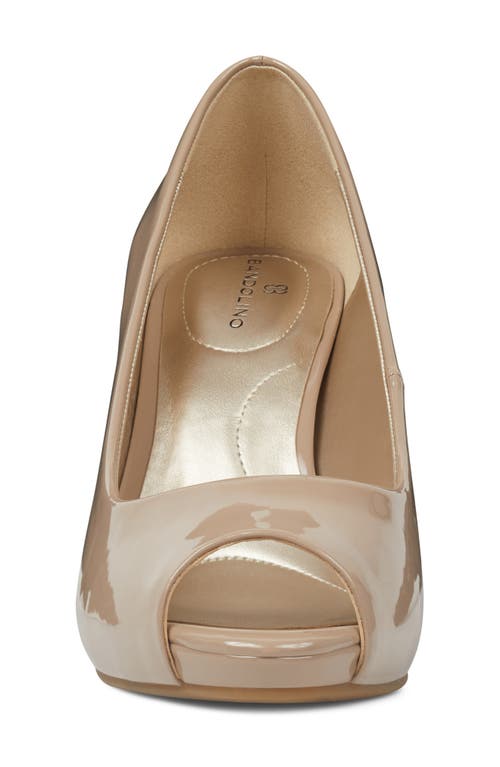 Shop Bandolino Rainaa Peep Toe Pump In Cafe Latte Patent