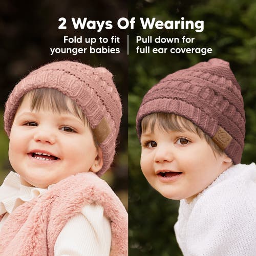 Keababies 3-pack Warmzy Baby Beanies In Tea Rose