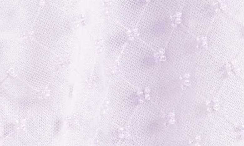 Shop Mistress Rocks Beaded Front Tie Mesh Top In Foggy Lavender