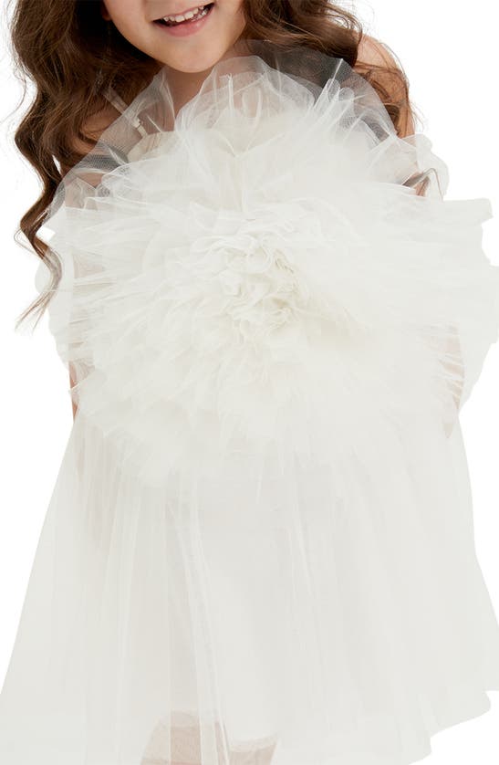 Shop Bardot Junior Kids' Gianna Rosette Tulle Party Dress In Orchid Wht