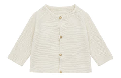 Vild House Of Little Organic Knit Cardigan In Ecru-no Dye