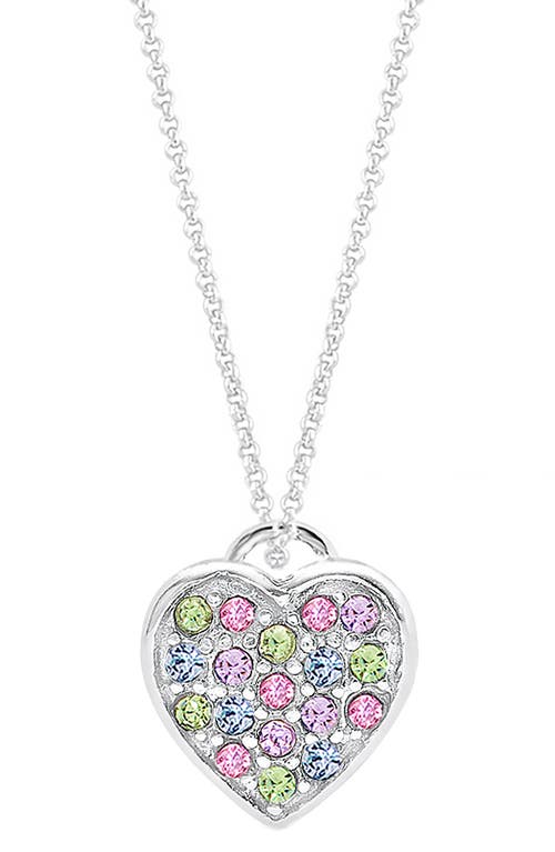 Shop Chanteur Kids' Heart Pendant Necklace In Silver Multi