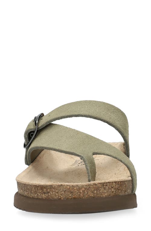 Mephisto Helen Toe Loop Sandal In Light Khaki