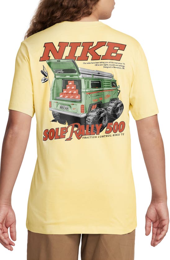 Shop Nike Sole Rally Graphic T-shirt In Soft Yellow