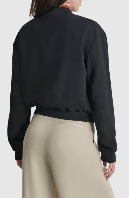 Shop Dkny Zip Jacket In Black