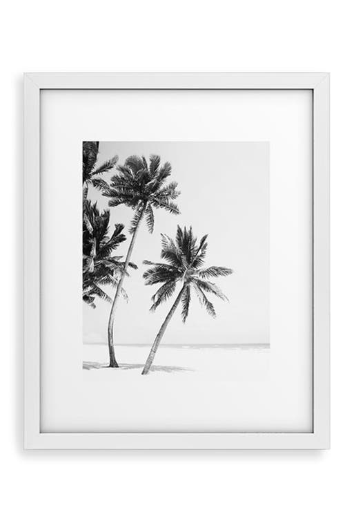 Deny Designs Island Framed Art Print in Black-White at Nordstrom