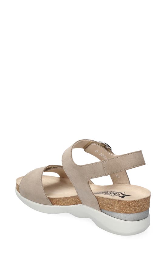 Mephisto Oriana Strappy Wedge Sandal In Warm Grey