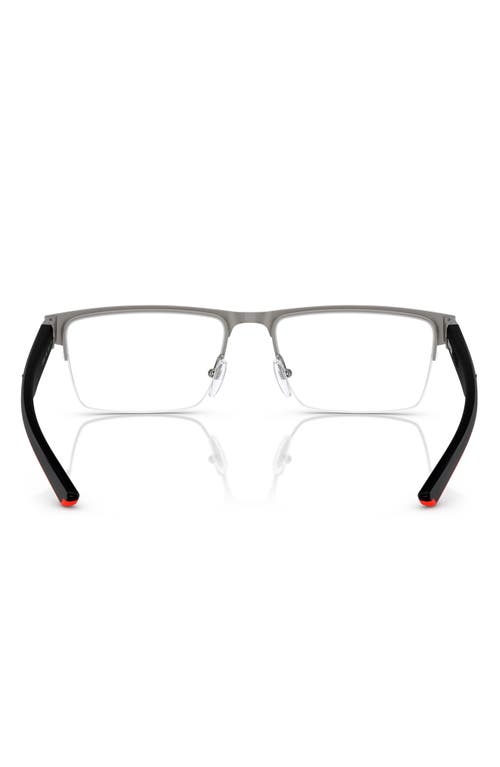 Scuderia Ferrari X 57mm Rectangular Optical Glasses In Gunmetal