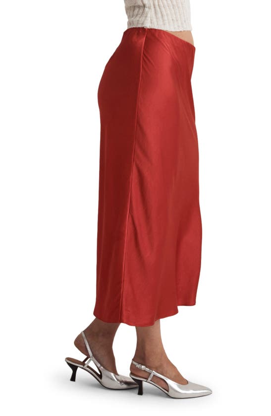 Madewell Layton Midi Slip Skirt In Wild Poppy