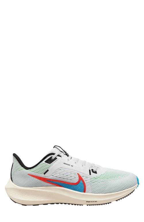 Nike Air Zoom Pegasus 40 Running Shoe In White Multi