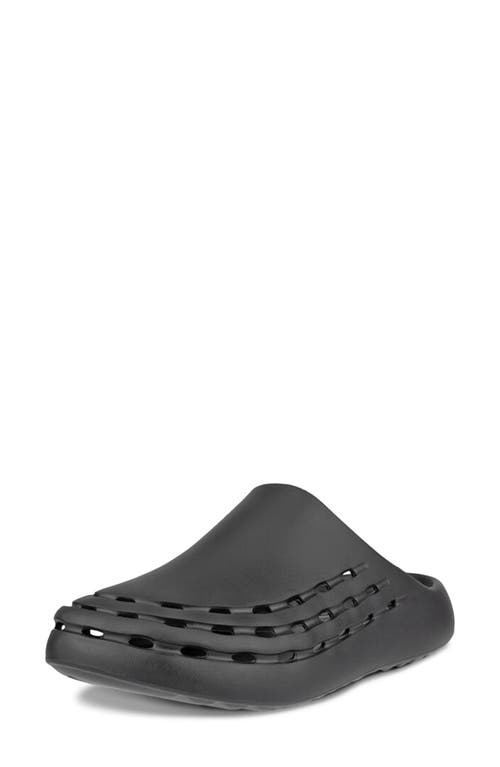 Ecco Cozmo Perforated Mule In Black