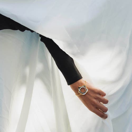 Dhwani Bhansal Aqua Bracelet In Gold Plated