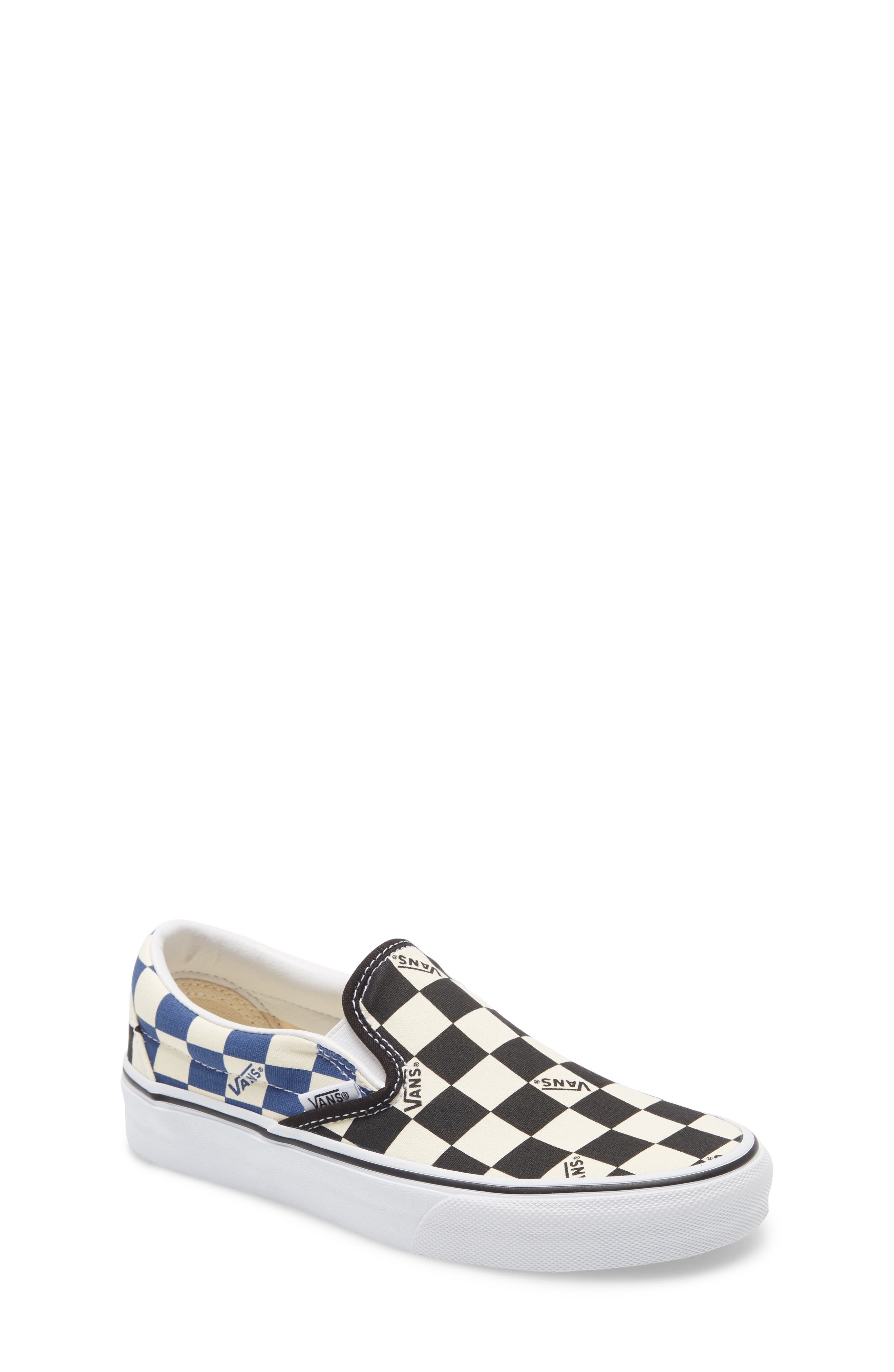 vans big check slip on