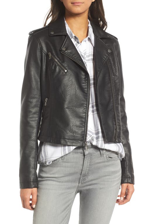 Shop Levi's Faux Leather Moto Jacket In Black