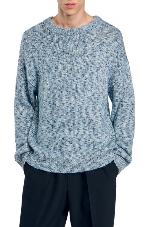 Shop Sandro Marled Knit Sweater In Sky Blue