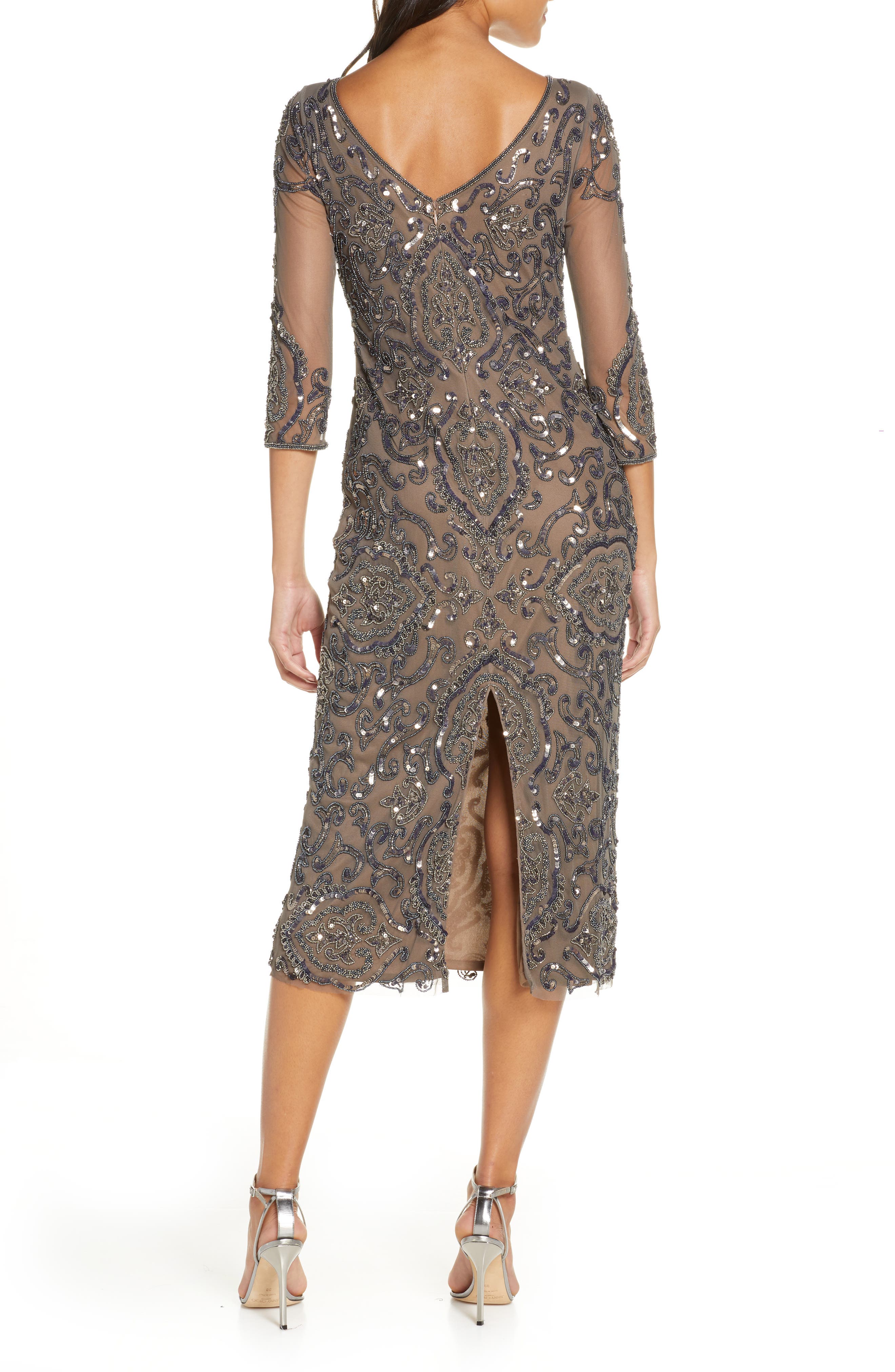 pisarro nights beaded sheath dress