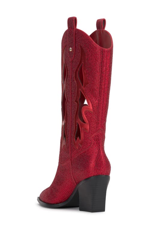 Shop Jessica Simpson Ginika Pointed Toe Western Boot In Red Muse